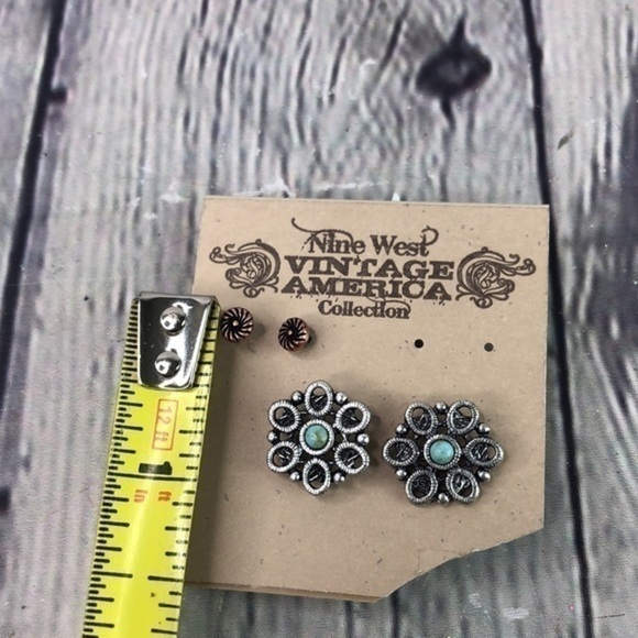 Nine West Vintage Silver tone earrings set - Picture 5 of 5